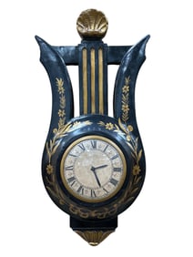 Ebonized Onyx Nov Co. 8-Day Wall Clock