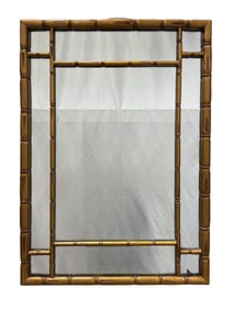 Vertical Faux Bamboo Mirror