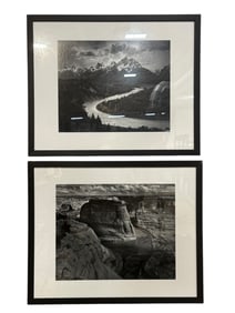 Pair of Framed Ansel Adams Landscape Prints