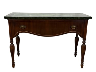Mahogany Console Table w/ Painted Wood Top