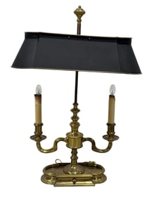 Vintage Regency Neoclassical Style Brass Bouillotte Lamp