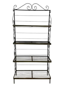 Vintage Wrought Iron Bakers Rack