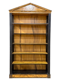 Large Faux Painted Regency Style Open Bookcase