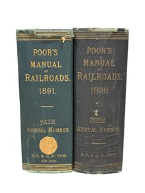 1891 & 1899 Poor's Manual of Railroads