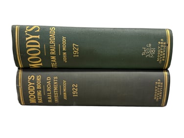 1922 & 1927 Moody's Railroad Books