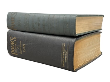 1934 & 1938 Poor's Books