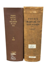 1886 & 1897 Poor's Manual of The Railroads Books