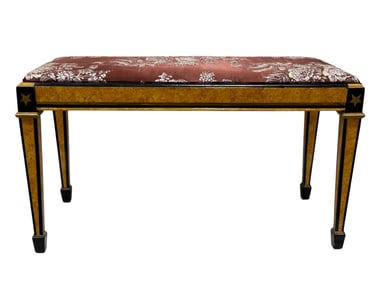 Faux Painted Upholstery Bench