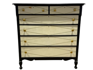 Painted 2 Over 4 Drawer Chest