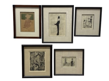 Group of 5 Framed Prints