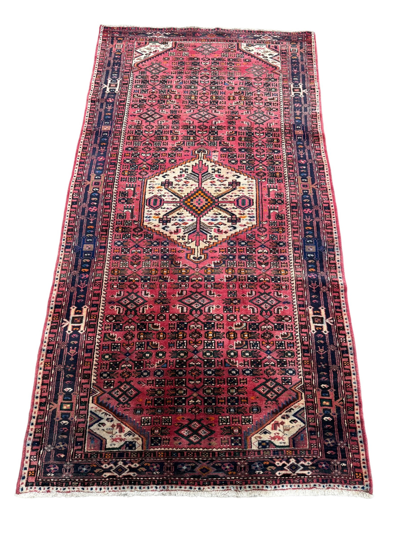 Antique Persian Hamadan Rug: Antique Persian Hamadan Rug. Measures 16' 6" x 3' 6".