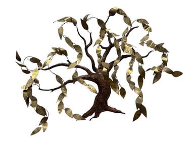 MCM Curtis Jere Metal Wall Hanging Tree