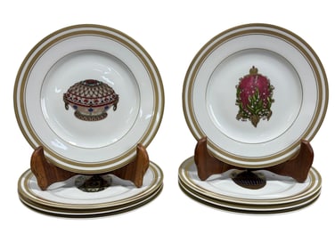 8 Limoges Faberge Egg Plates w/ Orig. Boxes