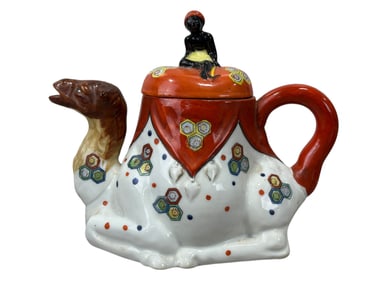 Vintage Gold Castle Blackamoor Camel Teapot