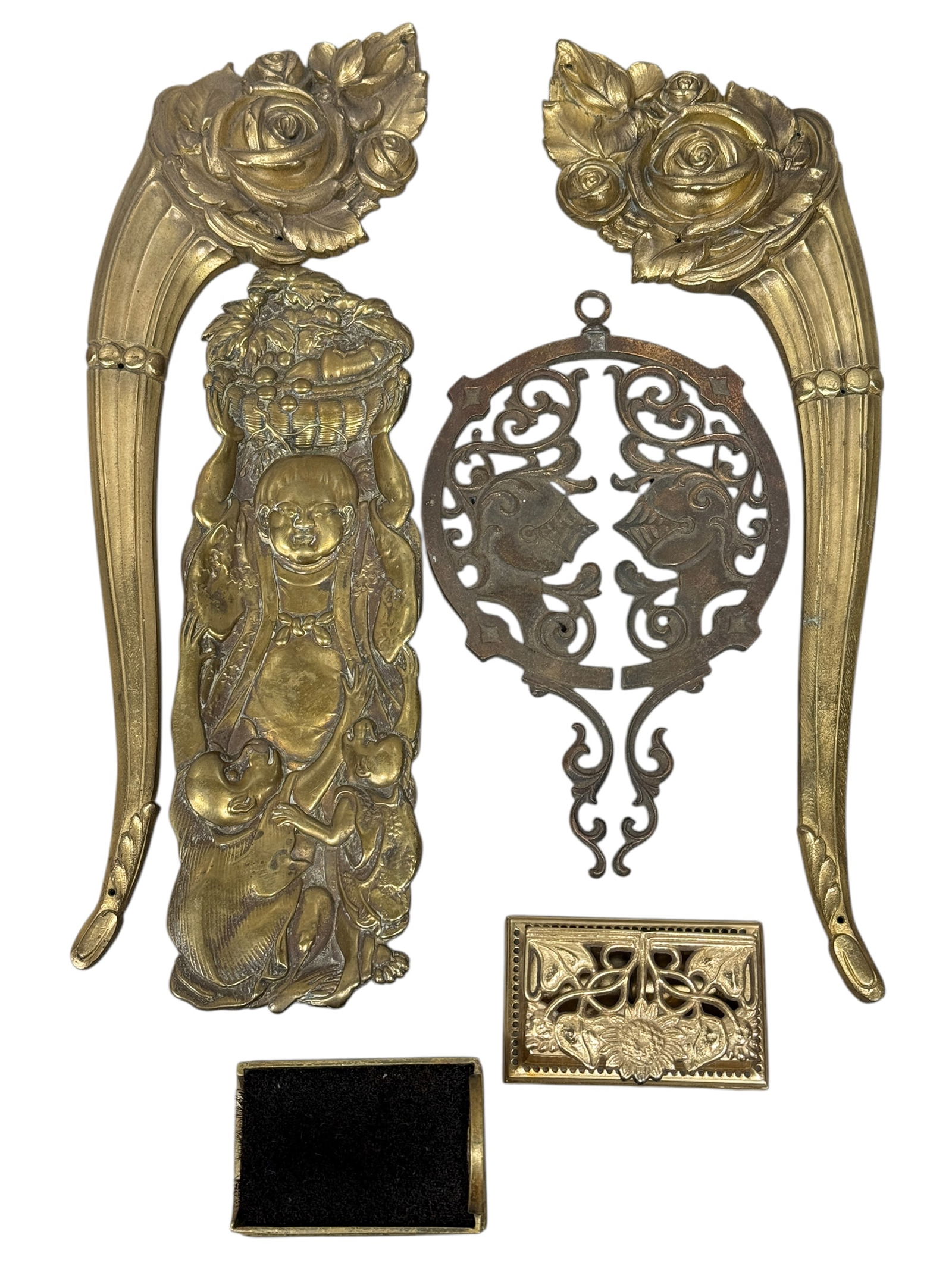 Group of 6 Assorted Brass Pieces (1 of 9)