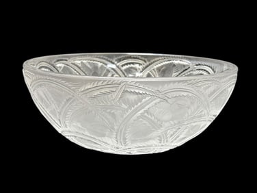 Lalique France Crystal "Pinsons" Bird Bowl