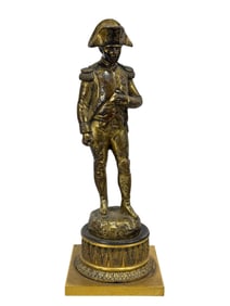 1900s Grand Tour Gilt Bronze Napoleon Figure
