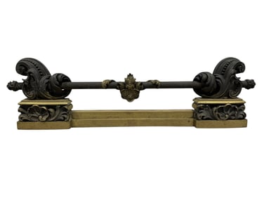 Antique French Cast Bronze Fire Fender