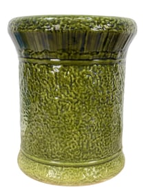 Large Green Logan Pottery Co. Pottery Crock