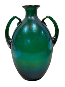 Austrian Iridescent Art Nouveau Vase Attr. To Loetz