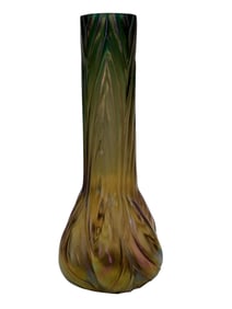 Signed Loetz Iridescent Ribbed Vase