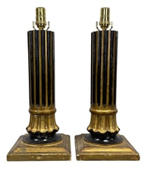 Pair of Italian Gilt Wood Florentine Lamps
