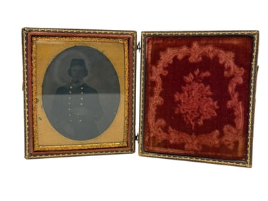 19th C. Civil War Tintype Military Portrait