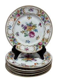 Set of 6 Dresden Schumann Bavaria Plates