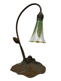 Buffalo Studios Bronze Favrile Single Lily Lamp