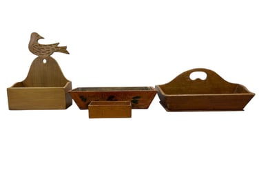 Group of 4 Primitive Wood Items