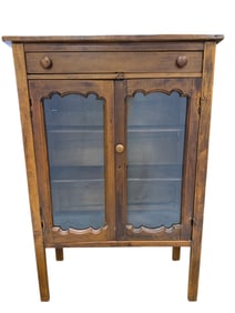 Primitive Glass Front Pie Safe