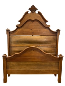 19th C Eastlake Bed w/ Rails