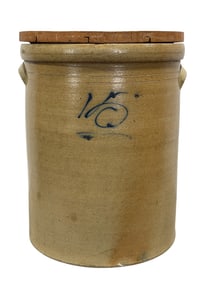 Late 19th C. 15 Gal Stoneware Crock