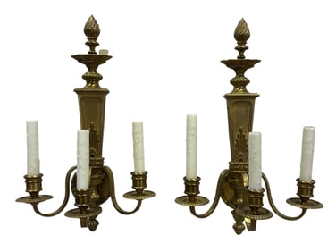 Pair of French Bronze Sconces