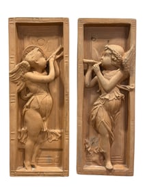 Pair of Italian Renaissance Terracotta Angel Plaques