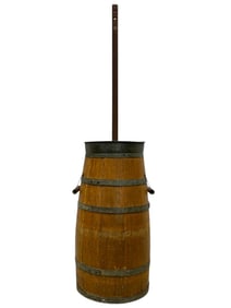 Antique Oak Wood Butter Churn w/ Dasher