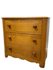 Antique Oak 3 Drawer Chest