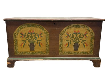 After Christian Seltzer Pennsylvania Painted Blanket Chest by Charles Feurer