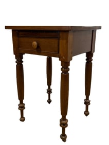 19th C. American Federal Side Table w/ Drawer
