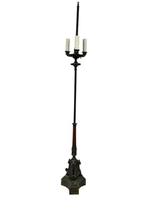 Vintage French Empire Metal Floor Lamp