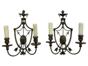 Pair of Early 20th C. French Neoclassical Sconces Attr. To E.F. Caldwell