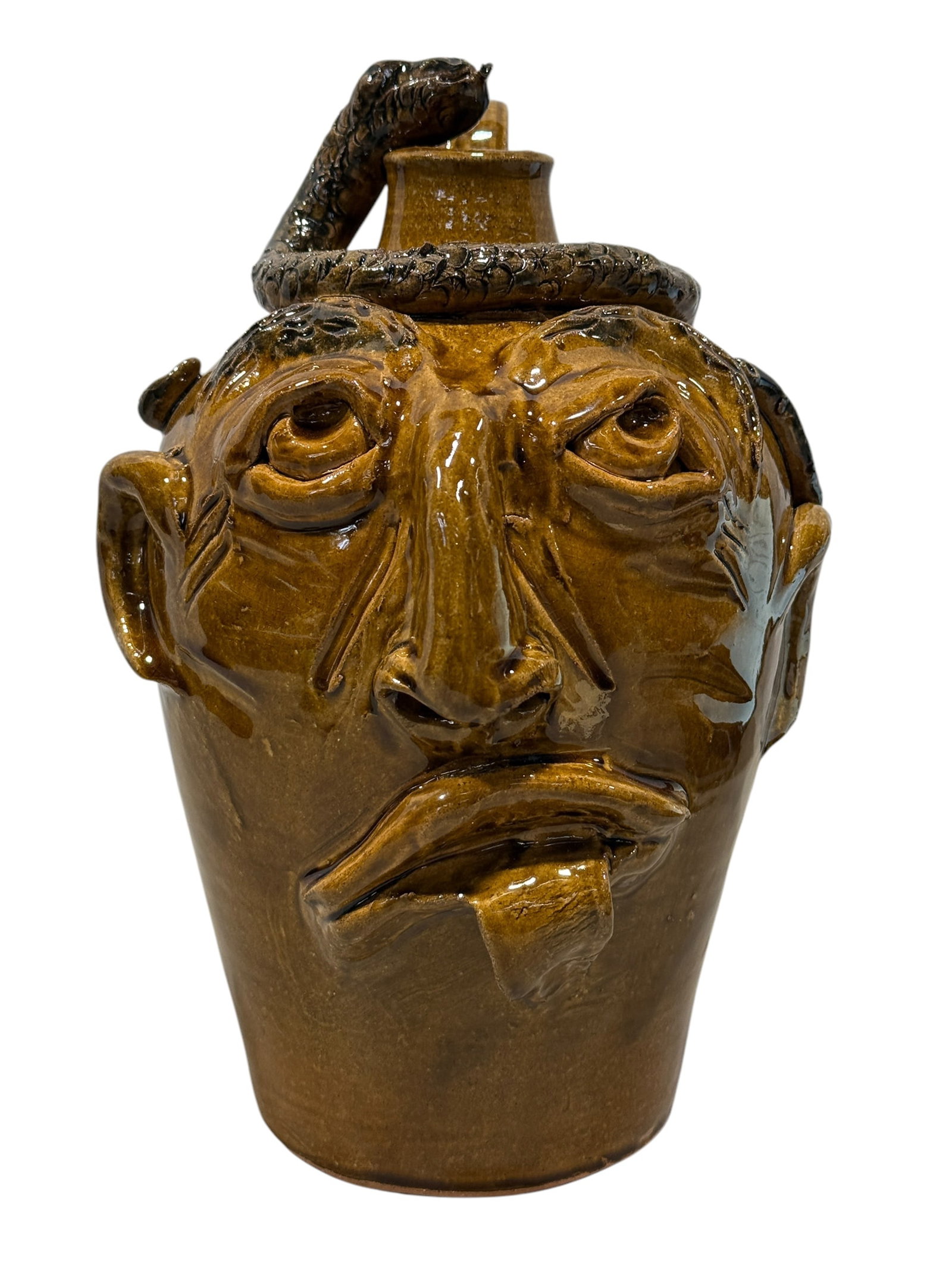 Signed Vicki Miller Pottery Face Jug (1 of 7)