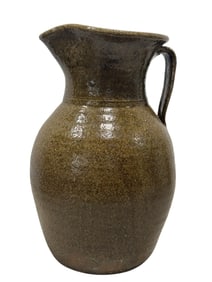 Southern Brown Glazed Pottery Pitcher