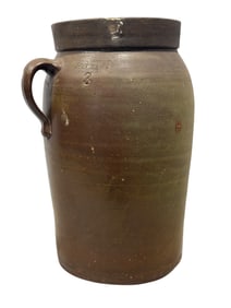 3 Gal Brown Pottery Churn