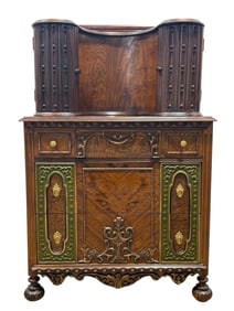 Early 20th C. English Jacobean Revival Cabinet