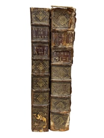 2 Large Antique French Dictionaries