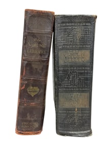 Lot of 2 "The Volume Library" Leather Bound Books