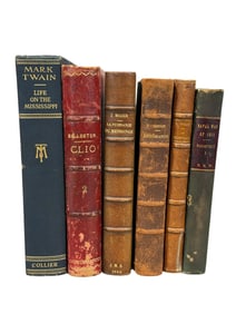 Group of 6 Early 20th C. Leather Bound Books