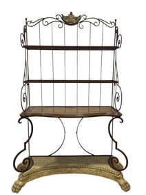 Large Iron Bakers Rack w/ Claw Feet Attr. To Drexel