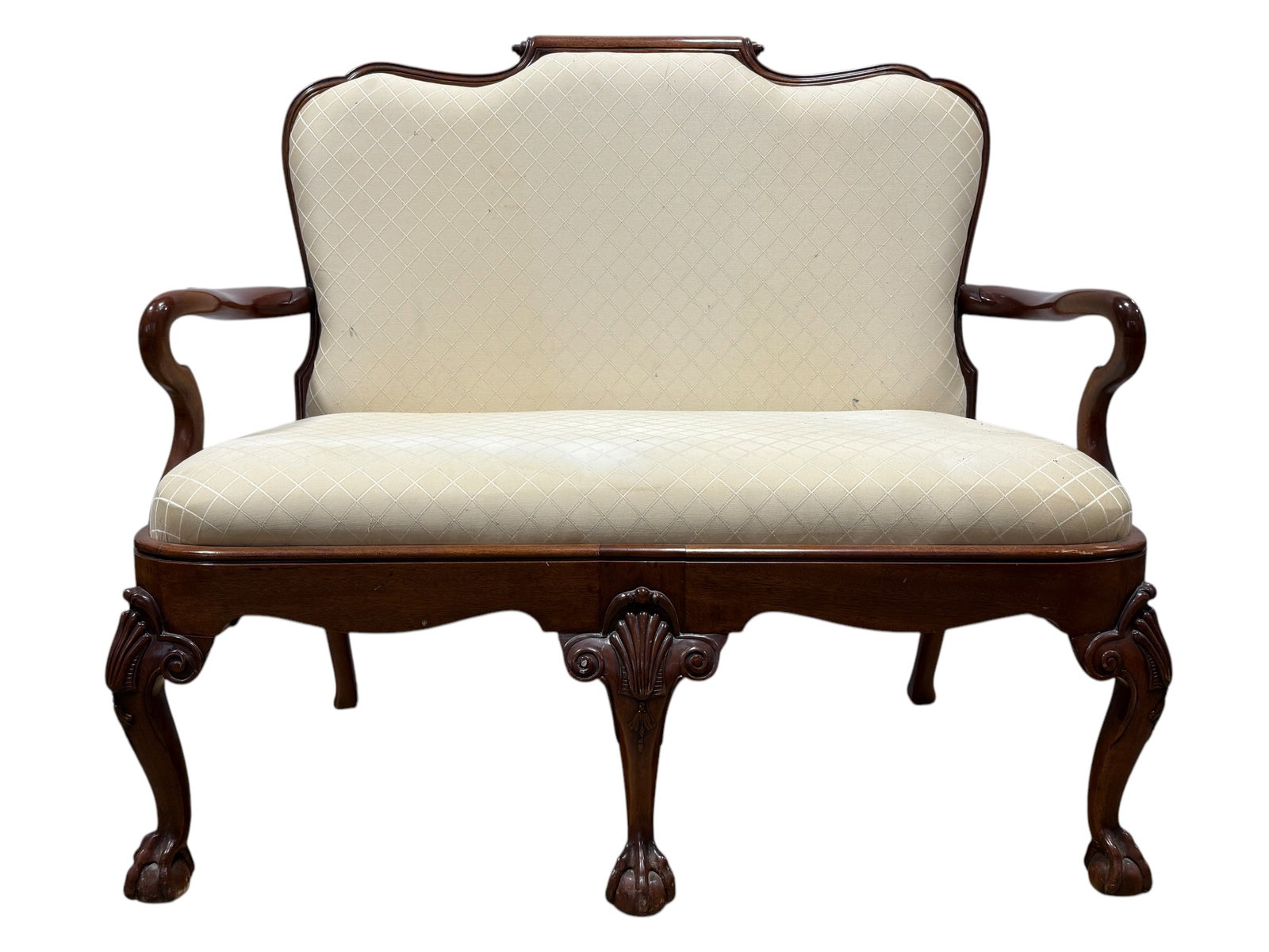 Hickory Furniture Queen Anne Style Settee (1 of 12)